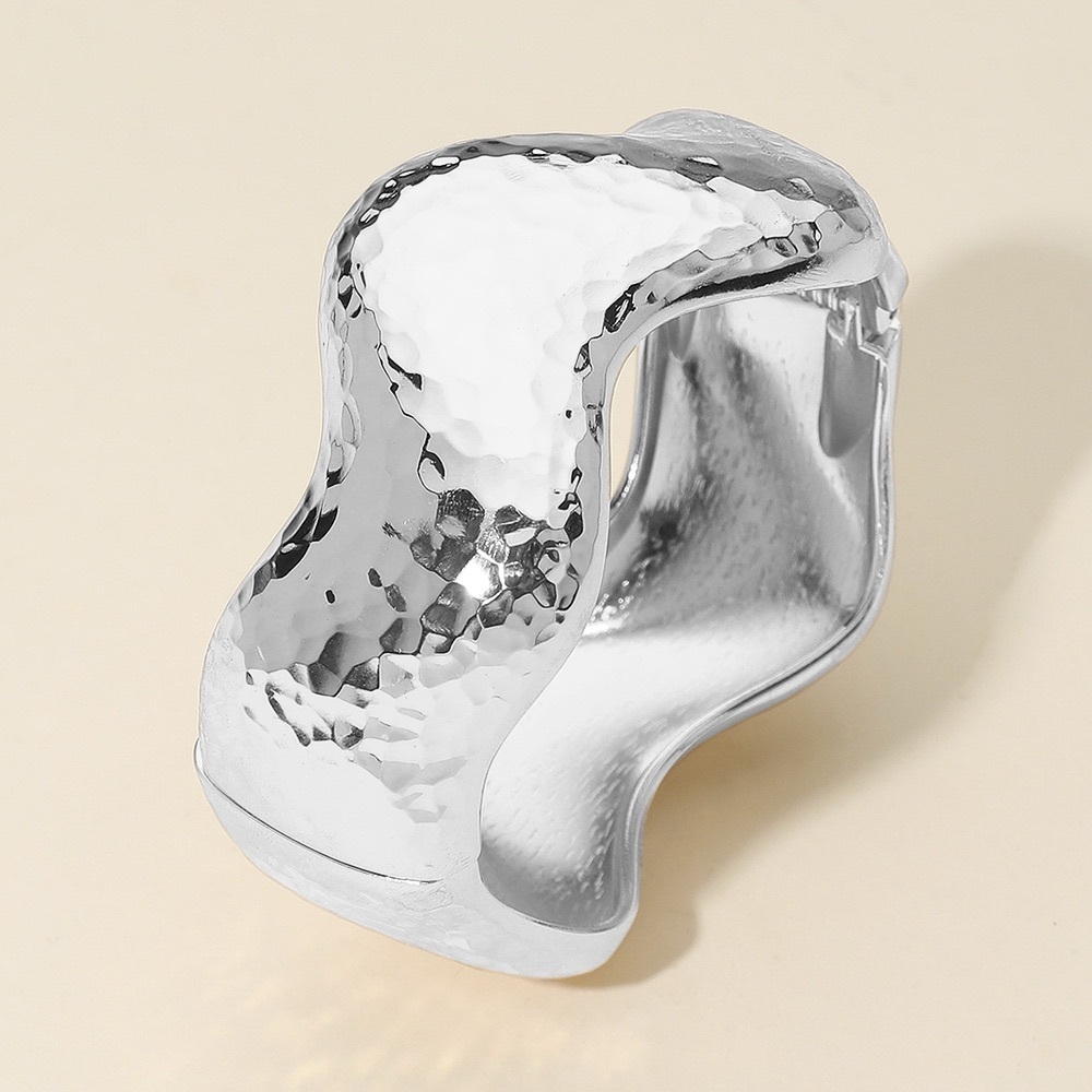 Silver Hammered Cuff Bracelet